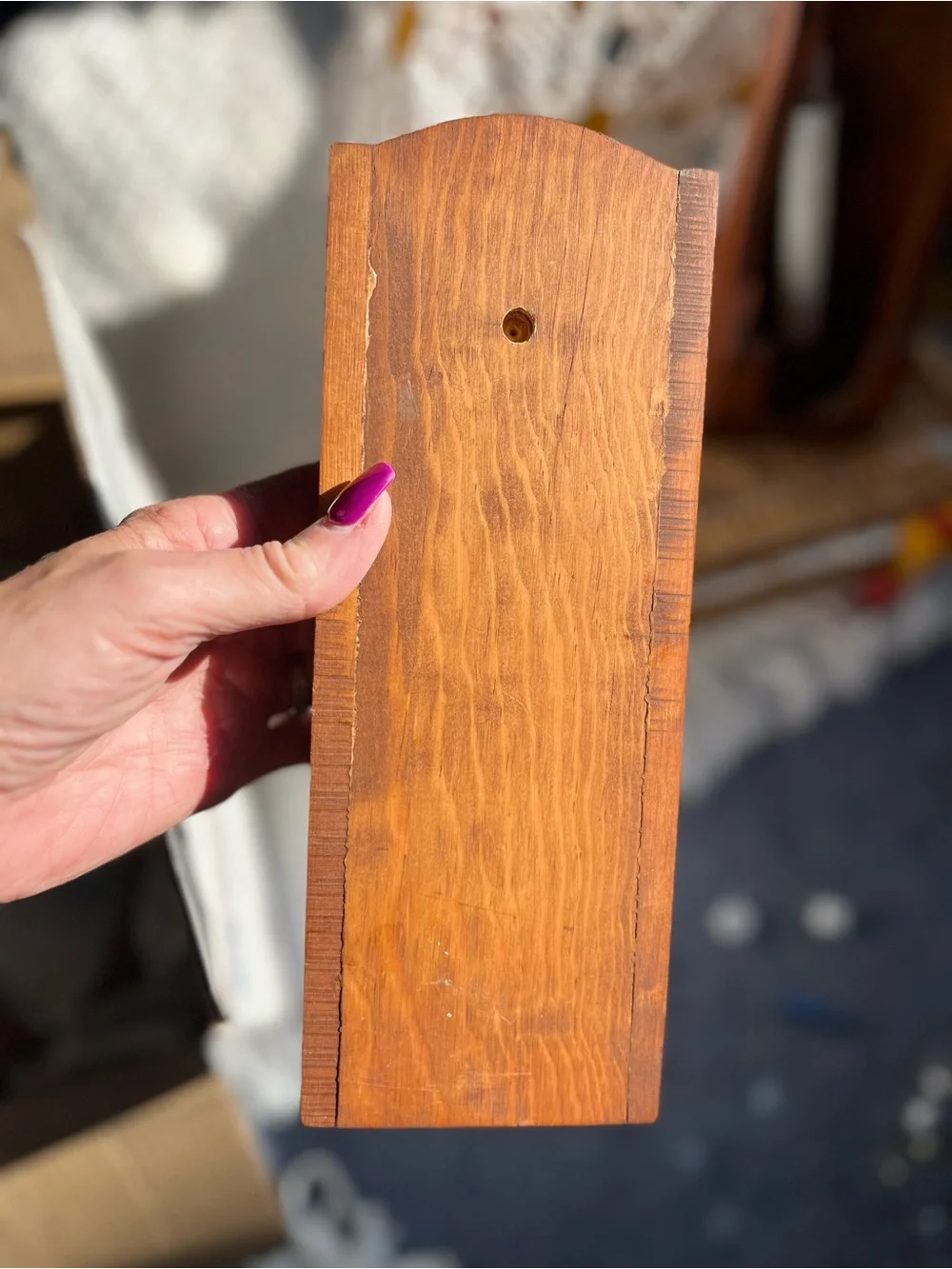 Set Colonial/Country:Farmhouse Wood Candle Wall or Mantel Sconces in Walnut